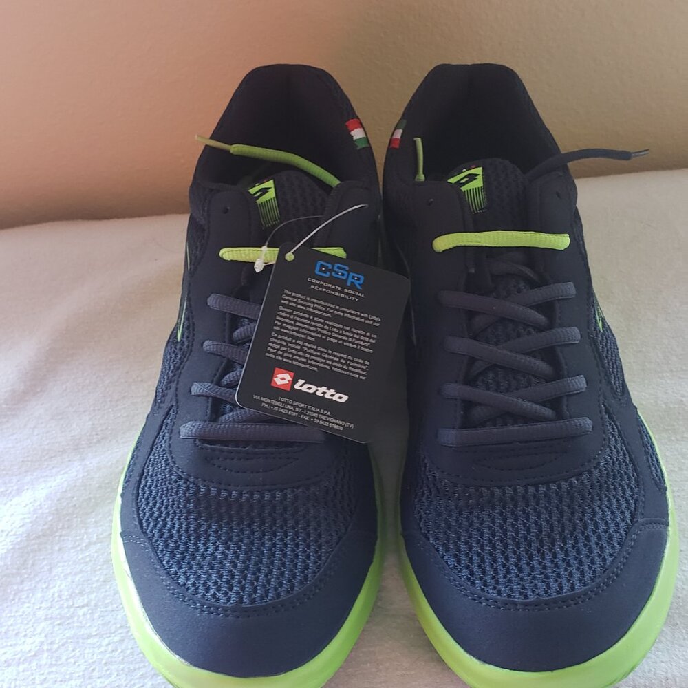 New Lotto Navy Neon Green Sneakers. Men 11,5 - Picture 7 of 10